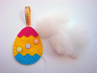 Step 6 - stuffing your felt Easter Egg