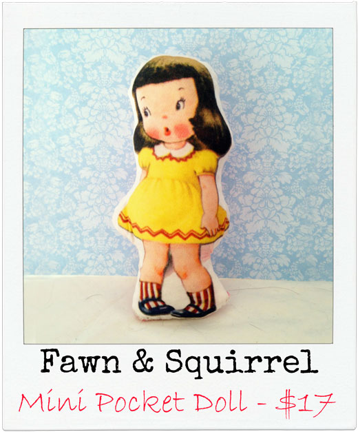 Fawn-&-Squirrel Handmade Pocket Doll