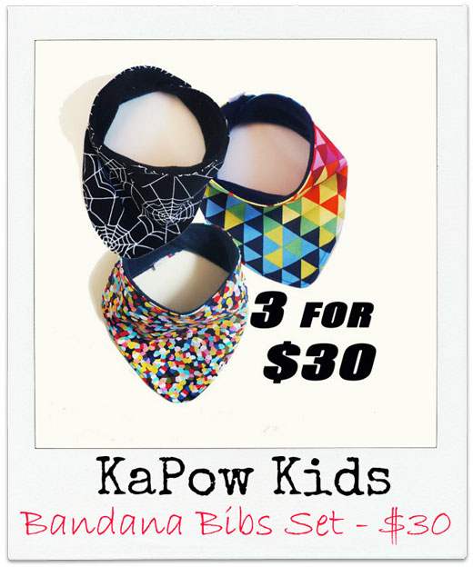 KaPow-Kids Handmade Bandana Bibs