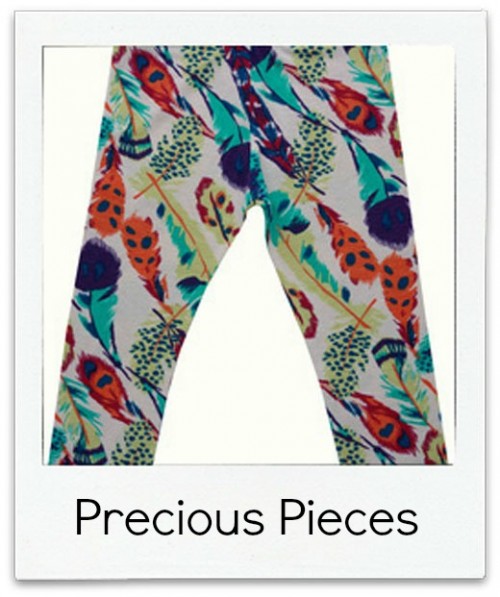 Precious Pieces handmade feather leggings