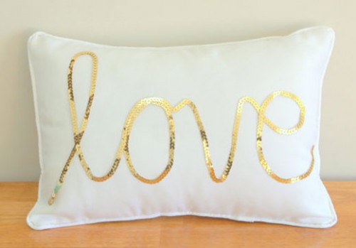 Gold-Sequined-Love-Cushion