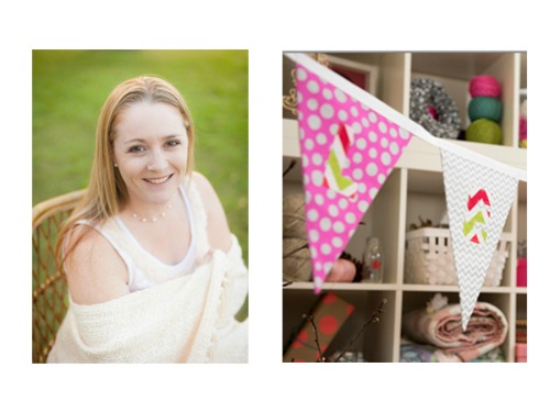 Handmade Kids Pink Christmas Bunting