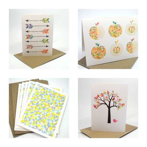 Range of Blank handmade cards