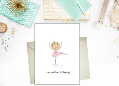 Birthday Card - Birthday ballerina