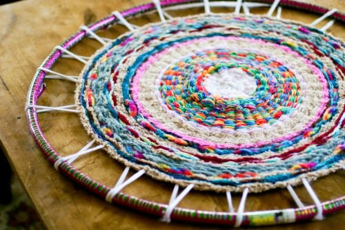 Make a Finger Knitted Rug