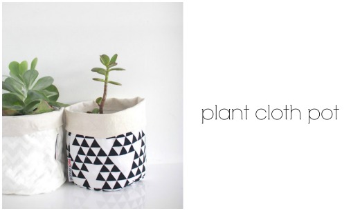 Monochrome Plant Cloth Pot