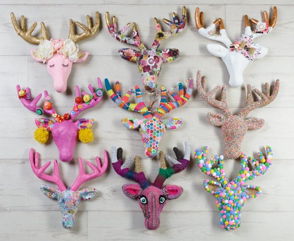 Decorate a Papier Mache Deer Head