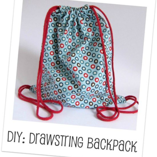 DIY make a drawstring backpack