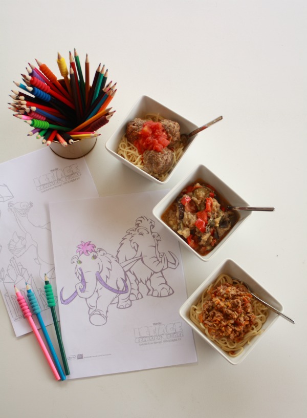 colouring-in-and-feast-time with Ice Age
