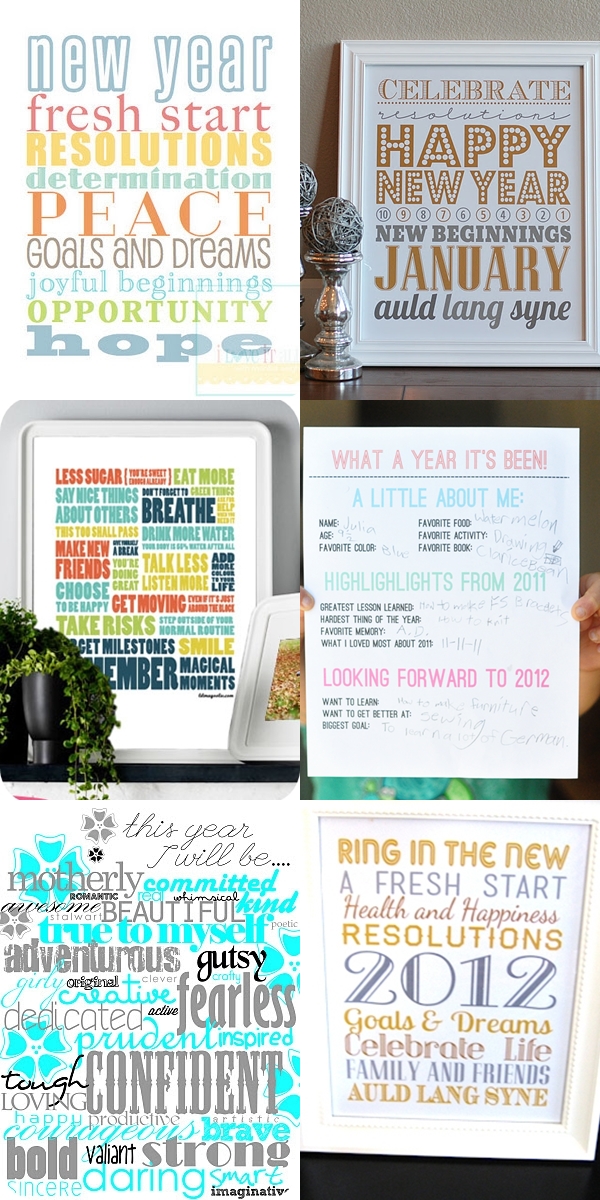 new year printables