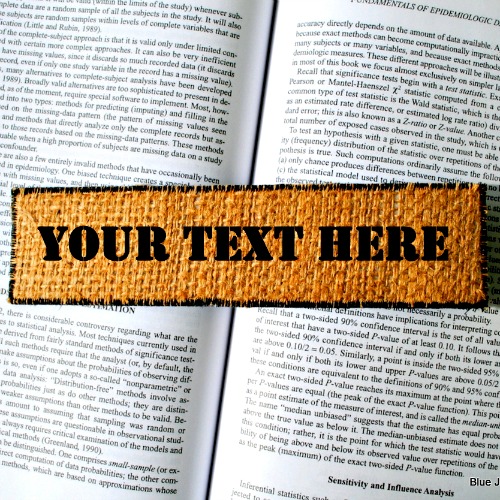 Personalised Burlap Bookmark