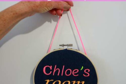 DIY - Make a Bedroom Door Sign Hoop