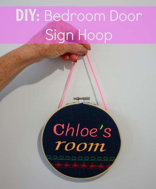 DIY - Make a Bedroom Door Sign Hoop