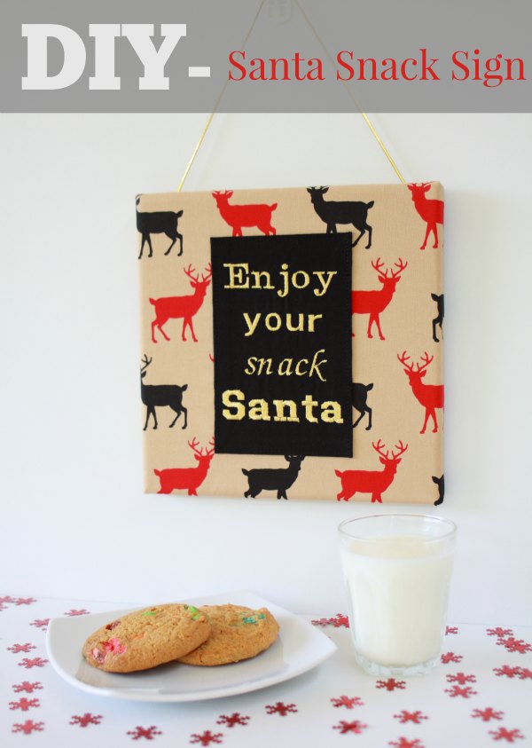 DIY Santa Snack Sign