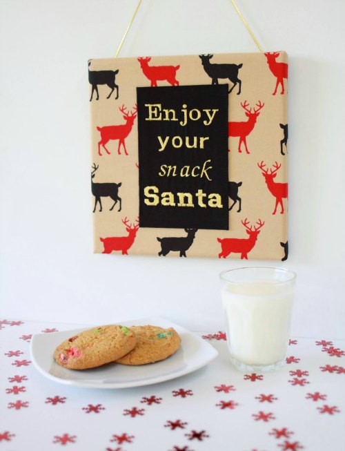 Santa Snack Sign by Handmade Kids