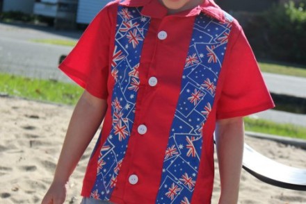 Boys Handmade Shirt for Australia Day