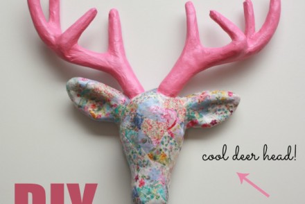 Decorate a Papier Mache Deer Head