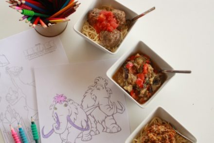 colouring-in-and-feast-time with Ice Age