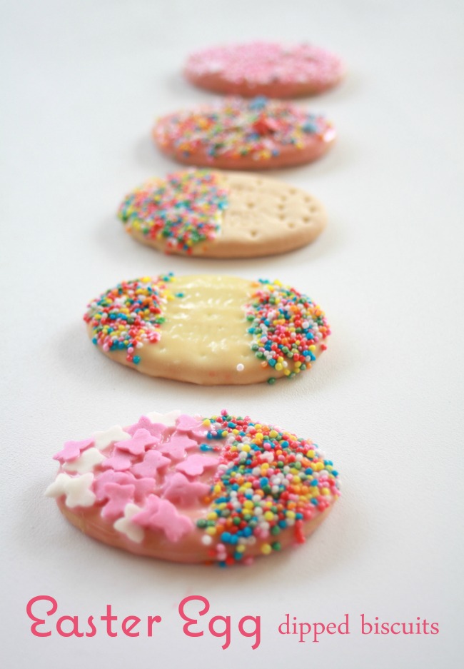 Easter Egg dipped biscuits